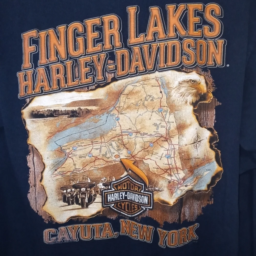 Harley-davidson long sleeve DECLARE YOUR INDEPENDENCE T Shirt Double sided